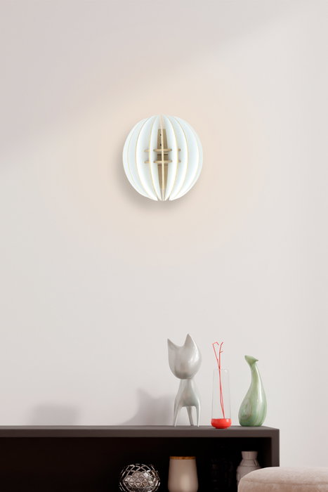 Opviq Lámpara de Pared Media Esfera 208-SB Blanco Opviq Lámpara de Pared Media Esfera 208-SB Blanco